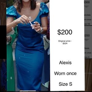 Alexis Blue Silk Dress